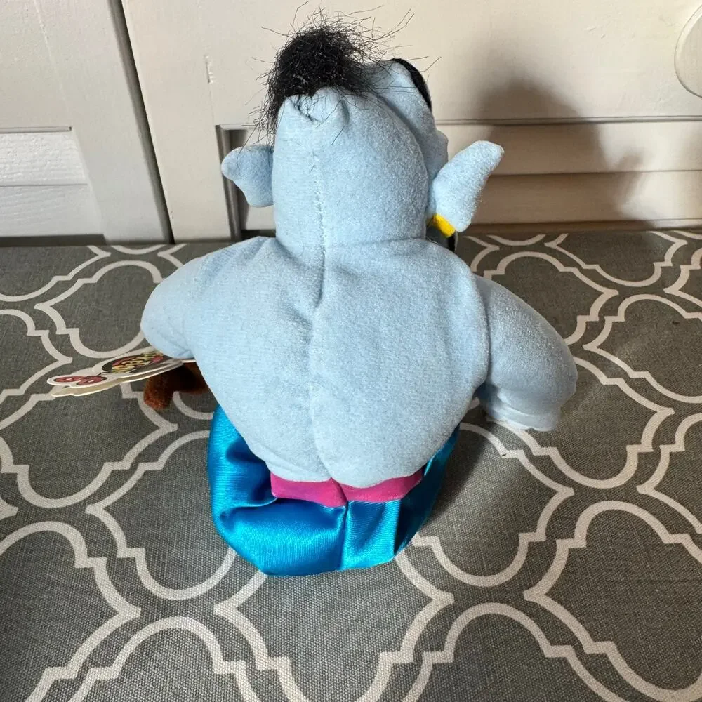 VTG Disney Aladdin Genie Bean Bag Plush Toy Stuffed Animal Collectable Gift Blue